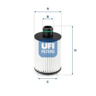 25.190.00 - Filtr oleju UFI (OEM QUALITY) /wkład/ JEEP
