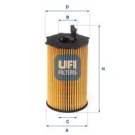 25.226.00 - Filtr oleju UFI (OEM QUALITY) /wkład/ HYUNDAI/KIA