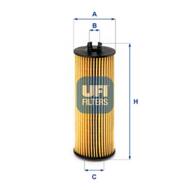 25.248.00 - Filtr oleju UFI (OEM QUALITY) /wkład/ CHRYSLER/DODGE/FIAT/JEEP/LANCIA