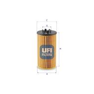 25.257.00 - Filtr oleju UFI (OEM QUALITY) /wkład/ VAG