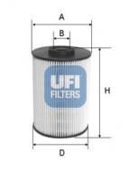 26.037.00 - Filtr paliwa UFI (OEM QUALITY) /wkład/ PSA C5 08-/C6 06-/407 06-08/607 04-