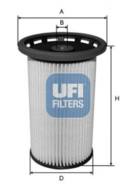 26.038.00 - Filtr paliwa UFI (OEM QUALITY) /wkład/ (prod.OE 5Q0 127 177) VAG /bez separatora-wyższy/ h=151mm