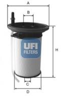 26.052.00 - Filtr paliwa UFI (OEM QUALITY)/wkład/ (prod.OE 77366216) OPEL/FIAT