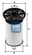 26.076.00 - Filtr paliwa UFI (OEM QUALITY) /wkład/ ALFA ROMEO GIULIA 2.2D 15-