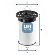 26.076.01 - Filtr paliwa UFI (OEM QUALITY) ALFA ROMEO