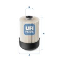 26.114.00 - Filtr paliwa UFI (OEM QUALITY) /wkład/ OPEL/RENAULT/NISSAN 10- /z osadnikiem/