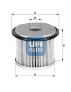 26.690.00 - Filtr paliwa UFI (OEM QUALITY) /wkład/ RENAULT