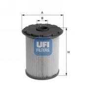 26.696.00 - Filtr paliwa UFI (OEM QUALITY) /wkład/ FORD (EU)