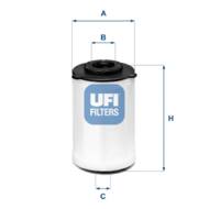 26.H2O.03 - Filtr paliwa UFI (odp.1674210980) /wkład/ PSA 2.0-2.2BlueHDI 16-/19- BOXER/JUMPER