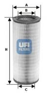 27.154.00 - Filtr powietrza UFI (OEM QUALITY) SAAB