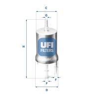 31.845.00 - Filtr paliwa UFI (OEM QUALITY) /wkład/ VAG