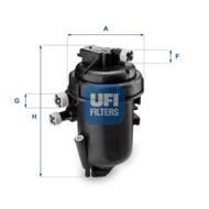 55.084.00 - Filtr paliwa UFI (OEM QUALITY) (prod.OE 46849581) /z obudową/ FIAT, LANCIA