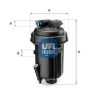 55.163.00 - Filtr paliwa UFI (OEM QUALITY) (prod.OE 4803001) /z obudową/ CHEVROLET 2.0D 05- CAPTIVA/EP