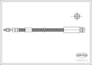 19032274 COR - Przewód hamulcowy CORTECO /tył/ SAAB 353mm M10x1