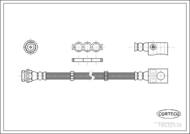 19032539 COR - Przewód hamulcowy CORTECO /tył/ CHEROKEE XJ -01