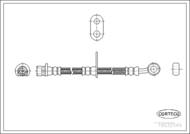 19032549 COR - Przewód hamulcowy CORTECO /przód/ HONDA