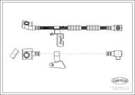19032658 COR - Przewód hamulcowy CORTECO /przód P/ CHRYSLER VOYAGER I (ES) -09/1995 (ABS)