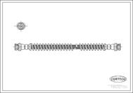 19032750 COR - Przewód hamulcowy CORTECO /przód/ HYUNDAI PONY/EXCEL (X-2)/S COUPE (SLC) m