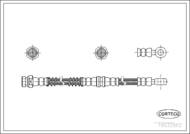 19032862 COR - Przewód hamulcowy CORTECO /przód/ MITSUBISHI SPACE WAGON 09/2000- /wszystkie modele/