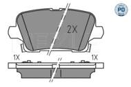 0252212317/PD MEY - Klocki hamulcowe MEYLE /tył/ GM