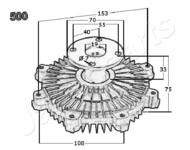 VC-500 JAP - Sprzęgło wiskotyczne JAPANPARTS 