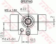 BWB111A - Cylinderek hamulcowy TRW /aluminiowy/ VAG PASSAT 81-88