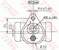 BWC157 - Cylinderek hamulcowy TRW FORD FIESTA 89-96 /-SCS/