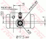 BWC243 - Cylinderek hamulcowy TRW RENAULT CLIO II 98-05 /+ABS/