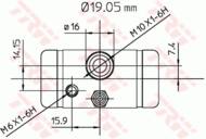 BWD291 - Cylinderek hamulcowy TRW DB W168 A-KLASA 97-00