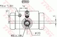 BWD310 - Cylinderek hamulcowy TRW TOYOTA YARIS 99-05 /-ABS/