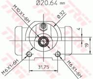 BWF117 - Cylinderek hamulcowy TRW PSA