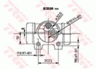 BWF118 - Cylinderek hamulcowy TRW /P/ POLONEZ 91-