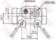 BWF123 - Cylinderek hamulcowy TRW /L/ PSA 309 89-94