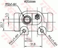BWF127 - Cylinderek hamulcowy TRW /L/ RENAULT CLIO 90-98
