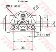 BWF144 - Cylinderek hamulcowy TRW LADA 1200-1600 73-86