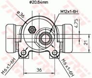 BWF154 - Cylinderek hamulcowy TRW /P/ PSA 405 87-97