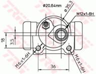 BWF167 - Cylinderek hamulcowy TRW /P/ PSA 206/306