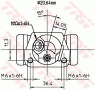 BWF191 - Cylinderek hamulcowy TRW FORD MONDEO 93-94