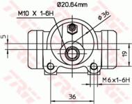 BWF254 - Cylinderek hamulcowy TRW FIAT TEMPRA 93-96