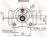 BWF261 - Cylinderek hamulcowy TRW FIAT PUNTO 93-99