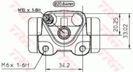 BWF272 - Cylinderek hamulcowy TRW /L/ TOYOTA CARINA E 96-97