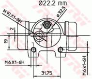 BWH141 - Cylinderek hamulcowy TRW /P/ RENAULT 21 86-94