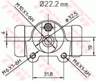 BWH167 - Cylinderek hamulcowy TRW PSA