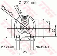 BWH188 - Cylinderek hamulcowy TRW PSA VISA 84-89