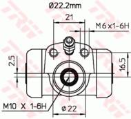 BWH377 - Cylinderek hamulcowy TRW VAG FELICIA 94-01 /-ABS/