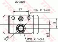 BWH394 - Cylinderek hamulcowy TRW FIAT PUNTO II 99-05