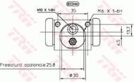 BWH397 - Cylinderek hamulcowy TRW FIAT MAREA 97-02