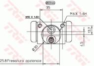 BWH402 - Cylinderek hamulcowy TRW FIAT IDEA 05-