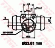 BWK116 - Cylinderek hamulcowy TRW /przód L/ RENAULT 4 63-88