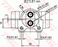 BWK223 - Cylinderek hamulcowy TRW RENAULT MASTER 97-